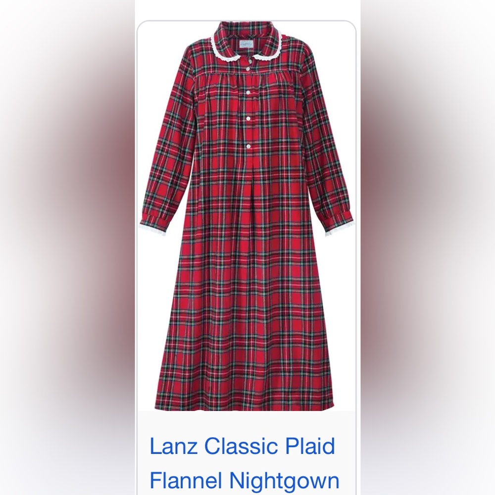 Lanz - new with tags flannel nightgown - excellent quality